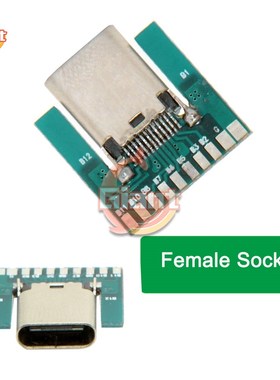 Female Male Plug Socket USB 3.1 Type C Connector 24 Pins Co