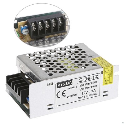 HNGCHOIGE AC 100 260V To DC 12V 3A 36W Switch Power Supply