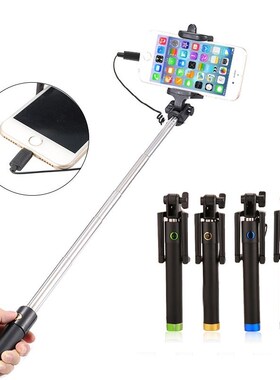 Extendable Wired Monopod Selfie Stick For iPhone 12 Mini 11