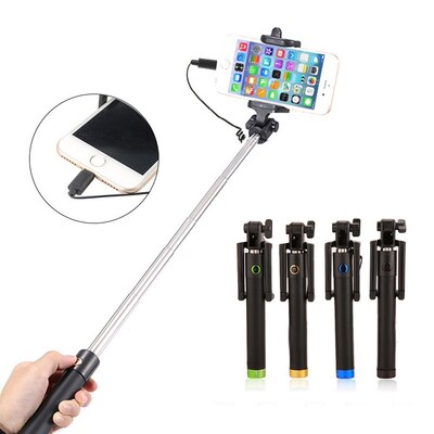 Extendable Wired Monopod Selfie Stick For iPhone 12 Mini 11