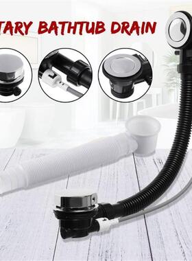 Brass Drain Bathroom Rotary Bath Tub Overflow Up Plug Stoppe