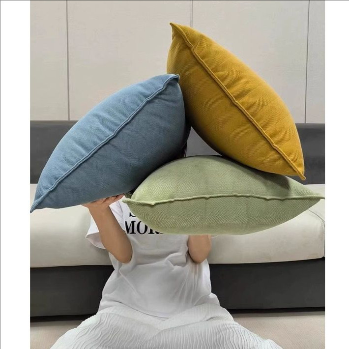 雪尼尔抱枕套大号靠垫方形靠枕不含芯客厅沙发枕头床头靠背高级感