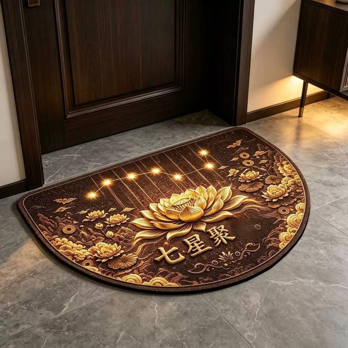 七星聚财地垫高档防滑硅藻泥吸水入户门脚垫家居风水装饰进门垫