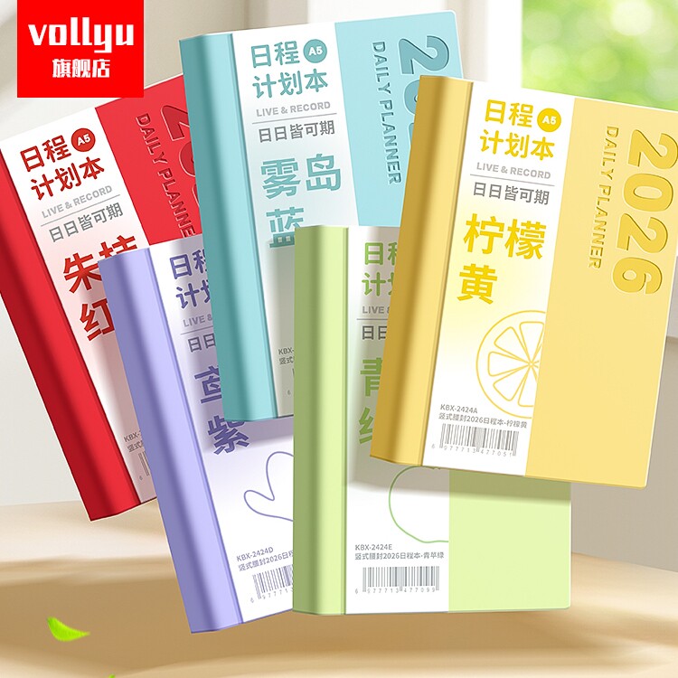 2026新款日程本A5两一页手