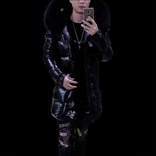 帝虎 魔鬼兄弟 品牌 羽绒服男 中长款 加厚 羽皇 白鹅绒 JCY913