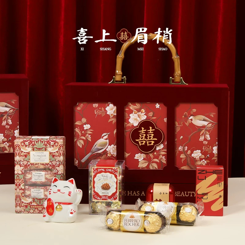 法式复古婚礼伴手礼订婚结婚手提喜糖