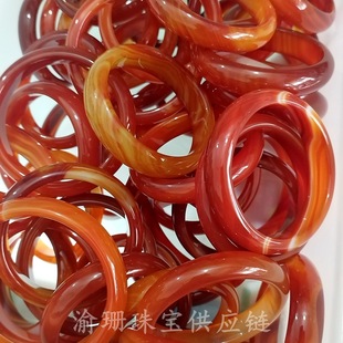 工厂清货超值 天然红玛瑙手镯女款红玛瑙镯子饰品礼物