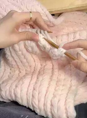 云朵绵绵线围巾毛线手工diy编织材料包针织钩织八股线围脖礼物