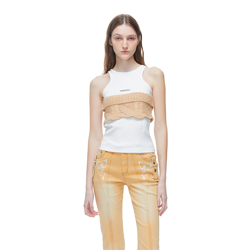 KVKV FOST胶囊系列 Remake Mode 毛织的奇思妙想重构拼接工字背心