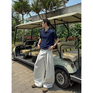 有领透气休 日本品质2025针织polo衫 男短袖 高级感潮牌男装 衣服夏季