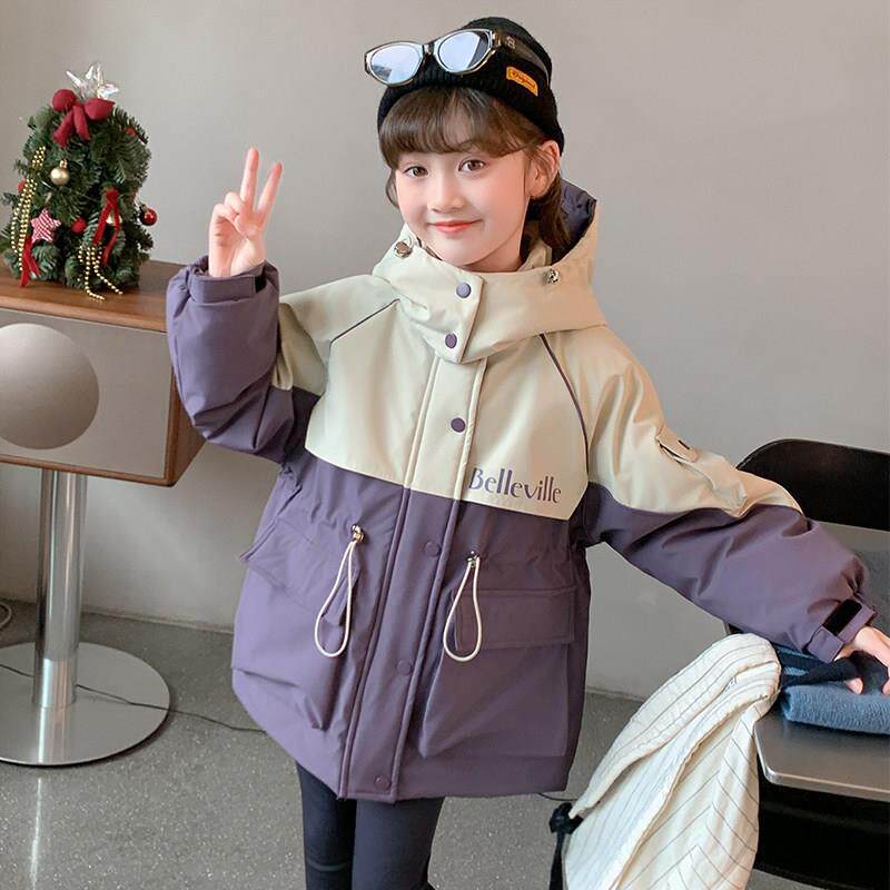 女童棉服冬装2025新款儿童秋冬季加厚夹棉外套女孩洋气棉衣中大童