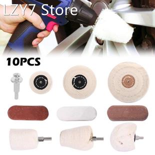 10 Pcs/set Buffing Pad Polishing Wheel with 3Pcs Rouge Compo