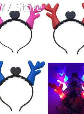 Christmas Hair Hoop Cartoon Antlers Oxhorn Xmas Gift For Chi