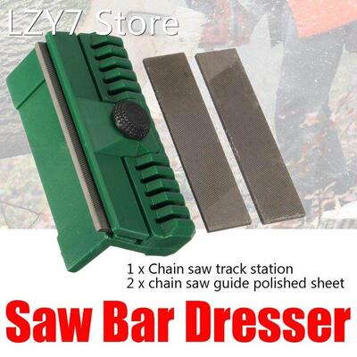 3pcs Chainsaw Chain Guide Bar Rail Dresser File with 2 Files