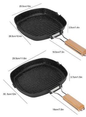 Camping Grill Pan Cooking Utensil Pan Non?Stick Frying Pan C