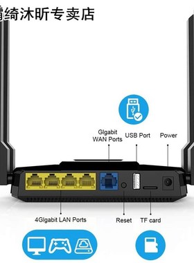 Wireless WiFi Router Support 4G Wifi Router with 5 Gigabit I