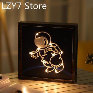 Vintage Photo Frame LED Table lamp Decorative Lamp Astronaut
