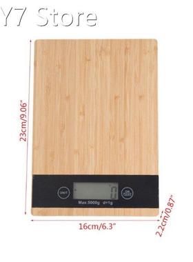 Bamboo Panel Electronic Scale Wooden Food Measurements Tools