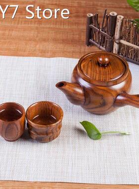 Chinese Style Nature Wooden Teapot Portable Coffee Tea Maker