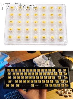 35Pcs Gateron CAP Switch Milky Yellow Switch Extras 3pin RGB