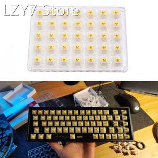 35Pcs Gateron CAP Switch Milky Yellow Switch Extras 3pin RGB