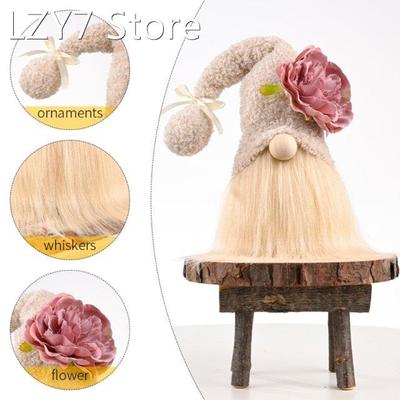 2022 New Carnation Lamb Wool Long Hat Gnome Doll Ornaments C