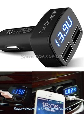 Car Charger 4 in 1 Dual 3.1A USB Voltage Current Meter Teste