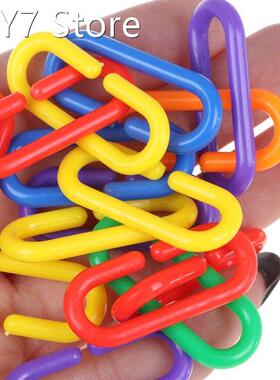 100pcs Plastic Parrot Toys C-clips Hooks Chain C-links Sugar