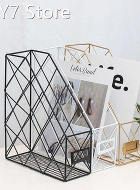 Modern Desktop Book Storage Rack Iron Bookshelf Organizer Sh