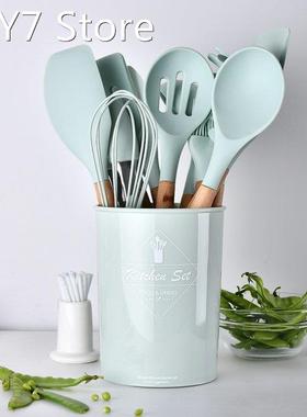 Silicone Kitchen Cooking Utensils Tools Set Non-stick Spatul