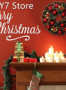 Christmas Wreath Wall Hanging Garland Thanksgiving Window Re