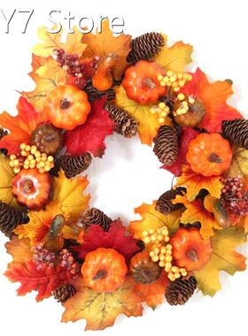 2022 New Wreath Artificial Fall Floral Thanksgivings Hallowe