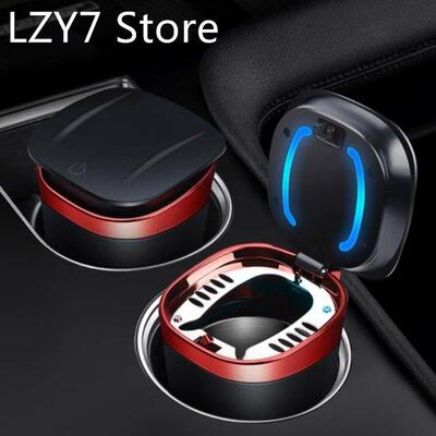 Portable Car Ashtray LED Flame Retardant Vehicular Ashtray W
