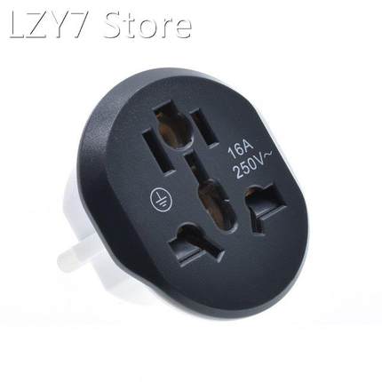 AU US UK CN To EU 2 Round Pin Black Plug Adapter Converter G