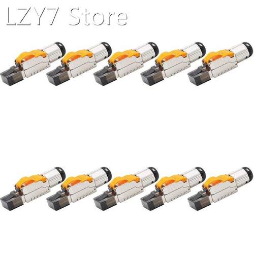 Tool-Free Shielded RJ45 Cat 8 Termination Plug Cat8 Plug / C