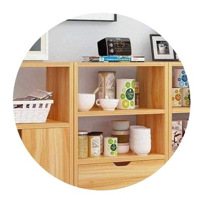 Kitchen shelf floor multilayer microwave shelf cupboard Si