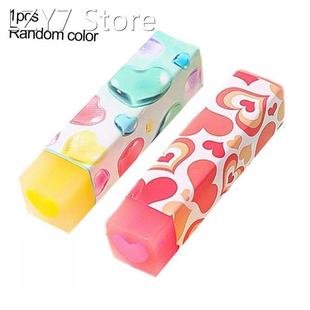 Creative 1 Pcs Cute Candy Color Love Soft Pencil Erasers For