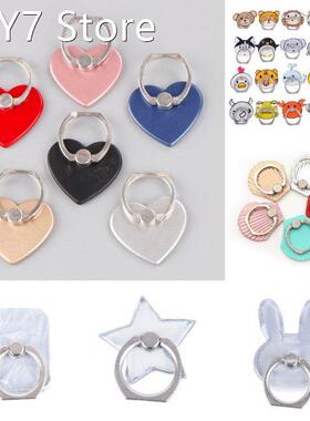 Cell Smart Round Phone Ring Transparent Cat Holder Heart Soc