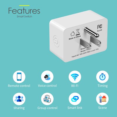 16A Apple Homekit WiFi Smart Plug US Adapter Monitor Outlet