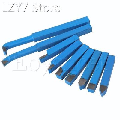 9x Blue Alloy Tool Bit Iron Brazed Carbide Lathe Turning Too