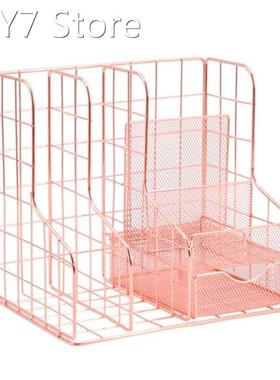 Hollow-out Metal File Organizer Holder Office Desk Organizer