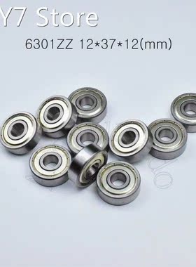 10pcs 6301ZZ 12*37*12(mm) chrome steel Metal Sealed High s