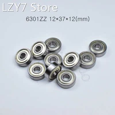 10pcs 6301ZZ 12*37*12(mm) chrome steel Metal Sealed High s