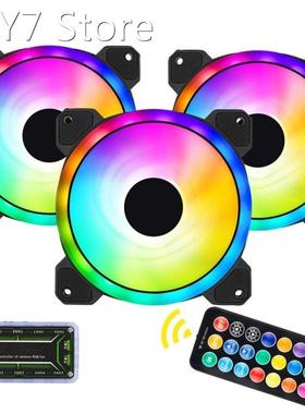 3 Pack Rgb Case Fans,120Mm Ultra-Quiet Rgb Chassis Cooling F
