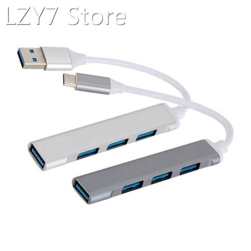4-Port USB Hub Portable 5Gbps Data HUB Splitter Aluminum Doc