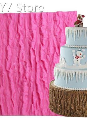 2022 New Tree Bark Texture Silicone Mold Cake Fondant Impres