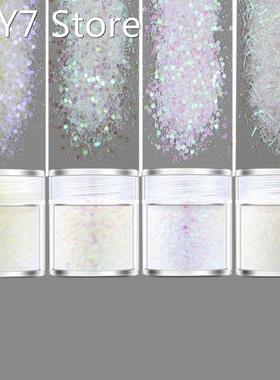 4Color Rainbow White Glitters Sequains Resin Pigment Kit Nai