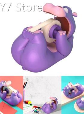 1 Pc Creative Hippo Tape Dispenser Desktop Adhesive Cutter S