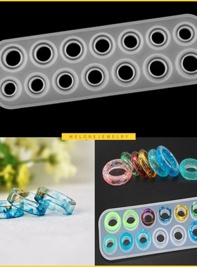 14 Grid Ring Resin Epoxy Resin Molds Various Sizes Silicone