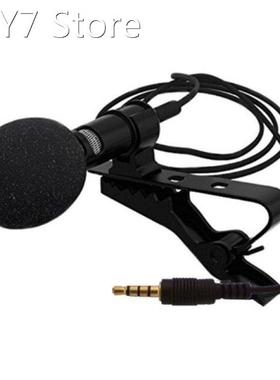 Portable External 3.5mm Hands-Free Wired Lapel Clip Micropho